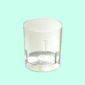 Vaso de chupito de plástico cristalino PS