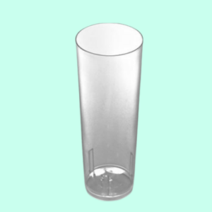 Vaso de tubo de plástico cristalino 330cc