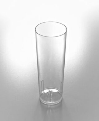 5.- Vaso de tubo de plástico cristalino 330cc (PS)